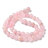 Natural Rose Quartz Dyed Beads Strands G-B046-07-6MM-5