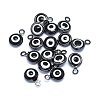 Handmade Evil Eye Lampwork Charms KK-F764-13B-01-2