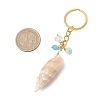 Natural Shell Pendant Keychains KEYC-JKC01094-01-3