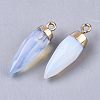 Top Golden Plated Opalite Pointed Pendants X-G-S359-078G-3