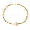 Brass Round Beads Stretch Bracelets VH4184-4-1