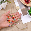 1Pc Colorful Glass Beaded Woven Net Suncatchers AJEW-CY0001-95D-3