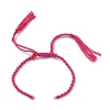 Braided Cotton Cord Bracelet Making MAK-L043-02G-02-1