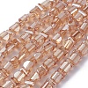 Electroplate Glass Beads Strands EGLA-L023B-PL04-1