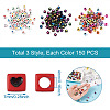 Cheriswelry 450Pcs 3 Style Opaque Acrylic Beads OACR-CW0001-02-10