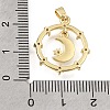 Brass Micro Pave Clear Cubic Zirconia Pendants KK-C263-16G-3