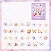 60Pcs 30 Styles Flower Laser Stickers PW-WG581F2-01-1