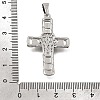 Brass Micro Pave Clear Cubic Zirconia Pendants CU-CBA4BAF-08P-3
