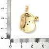 Christmas Brass Micro Pave Cubic Zirconia Pendants LS-KK-K305-07D-01-3