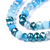 Electroplate Glass Beads Strands X-EGLA-N002-12E-3