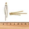 304 Stainless Steel Clear Cubic Zirconia Tassel Stud Earrings EJEW-Z094-01E-G-5