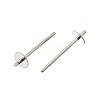 304 Stainless Steel Stud Earring Findings STAS-D370-02P-01-2