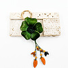 Leather and Alloy Keychain HJEW-WH20022-04B-06-1