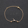 12 Constellations Alloy Rhinestone Link Bracelets WG43B2B-09-1