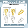 16Pcs 2 Colors 925 Sterling Silver Snap on Bails STER-PH0004-44-2