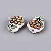 Handmade Porcelain Ceramic Beads PORC-Q005-08B-2