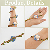 6Pcs 3 Styles Polyester & Linen Flower Rattan Straw Hat Bands AJEW-CN0004-39-5