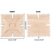 Natural Solid Wood Carved Onlay Applique Craft WOOD-WH0101-55-2