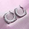 Brass Hoop Earrings EJEW-R025-31P-1