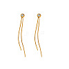 304 Stainless Steel Cubic Zirconia Tassel Earrings WGD0BF9-01-5
