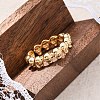 Brass Cuff Rings for Women Men RJEW-C118-02G-2