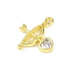 Brass Pave Clear Cubic Zirconia Pendants LS-KK-L238-11G-2