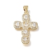Brass Micro Pave Clear Cubic Zirconia Pendants CU-CBA9883-05A-G-1