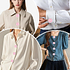 6Pcs Flower Alloy Plastic Cufflinks FIND-CY0001-64-6