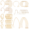   64Pcs 8 Style Brass Earring Hooks KK-PH0005-93-1