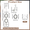 Oval Alloy Graduation Cap Pendant Decoration HJEW-UN00057-3