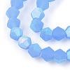 Imitation Jade Bicone Frosted Glass Bead Strands EGLA-A039-J4mm-MB04-3