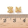 Brass Double Bead Caps KK-C099-10G-2