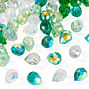 50Pcs 5 Colors Electroplate Transparent Glass Beads GLAA-TA0003-47C-3