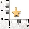 304 Stainless Steel Star Pendants STAS-Q348-19G-3