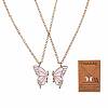 2Pcs Iron Matching Butterfly Pendant Necklaces for Mother Daughter Friends JN1034A-1-2