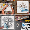 PET Hollow Out Drawing Painting Stencils Sets DIY-WH0172-928-4