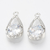 Alloy Cubic Zirconia Pendants ZIRC-Q017-051P-1