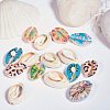 Printed Cowrie Shell Beads SHEL-PH0001-08-5