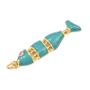 Brass Enamel Pendants KK-P339-24G-03-2