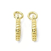 Rack Plating Brass Micro Pave Clear Cubic Zirconia Pendants KK-R157-06G-2