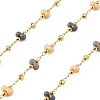 Handmade Brass Glass Beaded Chains GL-CBA1C06-08G-1