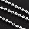 Silver Tone Iron Ball Bead Chains Dog Tag Chains for Necklaces KeyChains X-CH-C013-1.5mm-S-2