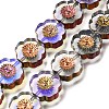 Electroplated Transparent Glass Beads Strands GL-CBA98F0-05E-1