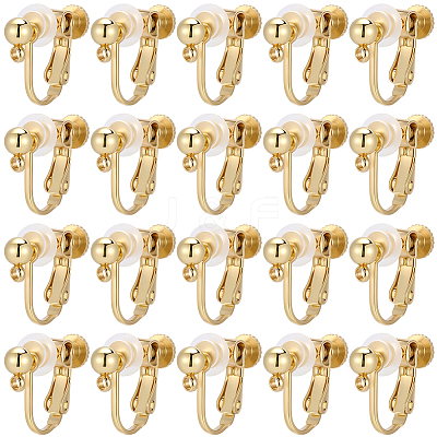 20Pcs 316 Stainless Steel Clip-on Earring Findings STAS-BBC0008-59G-1