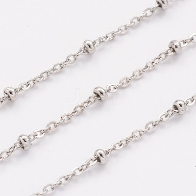 Tarnish Resistant 304 Stainless Steel Cable Chains CHS-K003-01P-0.5MM-1