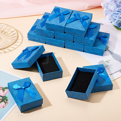 Rectangle Paper Jewelry Set Storage Gift Boxes with Bowknot CON-TAC0014-12F-1