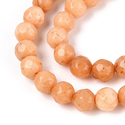 Dyed Natural White Jade Beads Strands G-T139-4mm-60-06-1