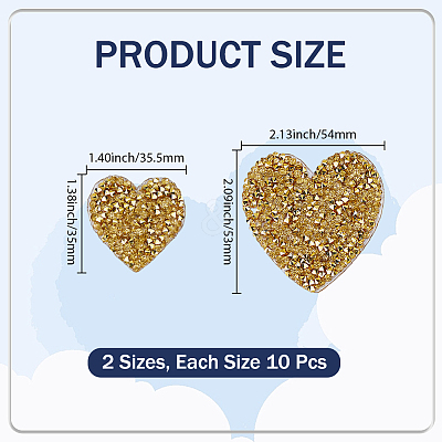 20Pcs 2 Styles Glitter Resin Hotfix Rhinestone DIY-CY0002-36A-1