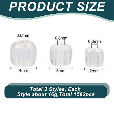 3 Style Round Glass Seed Beads SEED-GO0001-02-1