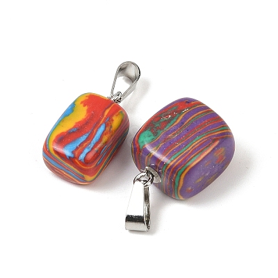Natural & Synthetic Mixed Stone Pendants G-D349-01-1